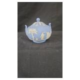 Wedgewood Blue Jasperware Lidded Sugar Bowl