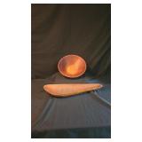 2 Wood Bowls