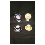 4 Sets Bernaudalo Tea Cups & Saucers