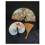 3 Accordian Hand Fans