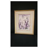 Vintage Watercolor Painting By F. Joseph
