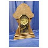 1900 Pressed Oak Kitchen Mantel Clock