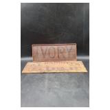2 Wood Adversting Hand Painted Signs