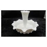 Westmoreland Milk Glass 2-Piece Epergne