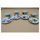 8 Pieces of Blue Ridge Pottery Tea Cups and Saucer