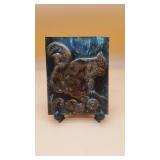 Copper hammered Squarl wall plaque
