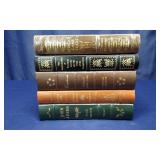 6 Leather-Bound Books About/By U.S Presidents