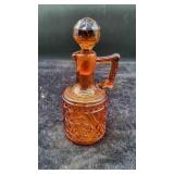 Amber Daisy & Button Glass Cruet