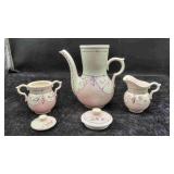 3 Piece Cumbow Ruskin Handpainted Lusterware Set