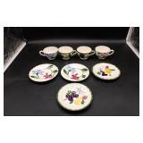 8 Pieces of Blue Ridge Pottery Tea Cups and Saucer