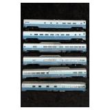 Misc HO Scale Blue Santa-Fe Passenger Cars