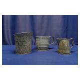 Gray Enamelware Measuring Picthers