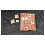 Edwardian Wooden Alphabet Blocks