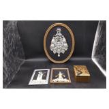 Costume Jewelry Wall Art in Frames and Misc