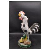 Painted Concrete Rooster Yard Statue