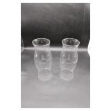 2 Hurricane Lamp Chimneys