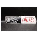 Kansas and Wyoming Automotive Tags 70s 80s