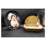 Coca-Cola Serving Tray and Metal Wall Mounted Tray
