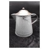 Grey Enamelware Cowboy Coffee Pot
