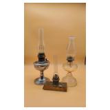 3 Various Oil Lamps