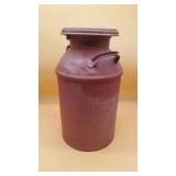 Old Milk Can Painted Red. Property OF SMF.
