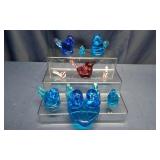 "Bluebird Of Happiness" Art Glass Figures