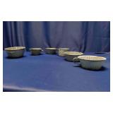 Gray Enamelware Mixing Bowls,Handled Bowl & Mug