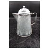 Grey Enamelware Coffee Pot