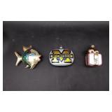 12 Blow Mold Glass Christmas Ornaments and Misc
