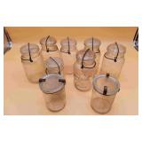 9 Clear Glass Canning & Mason Jars