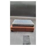 2 Leather-Bound Educational Books