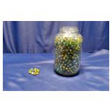 10.25" Pickle Jar With Various Marbles