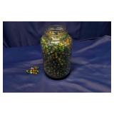 10.25" Pickle Jar With Various Marbles