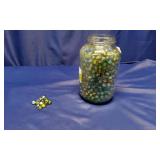 10.25" Pickle Jar With Various Marbles