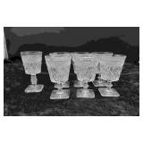 7 Clear Cape Cod Goblets