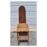 Primitive Wood Step Stool / Chair.