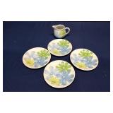 "Fiordaliso" Saucers & Small Cream Pitcher