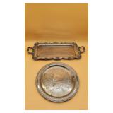 2 Silver-Playted Trays