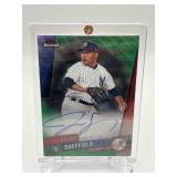 Justus Sheffield Finest Autographs Green #/99