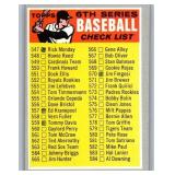 6th Series Checklist 547-633 1970 Topps