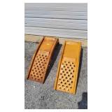 2 Steel Car Service Ramps