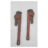 2 RIGID Straight Pipe Wrenches