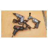 Three Classic Corded Electric Power Drills