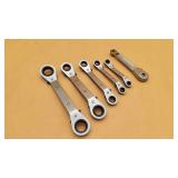 6 Flat Ratcheting Wrenches