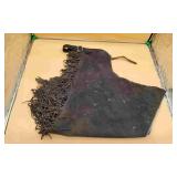 Black Suede Leather Riding Chaps