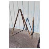 Wooden Folding Tripod Stick