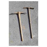 2 Long Handled Pickaxes