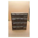 Industrial 16-Drawer Metal Parts Organizer