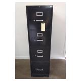 Black 5 Drawer Metal Filing Cabinet