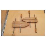 2 Wooden Handscrew Clamps